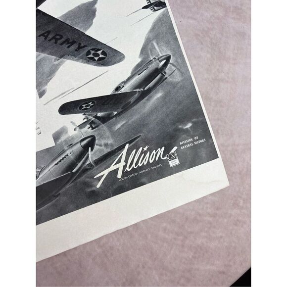 1941 Allison Advertisement WWII Aircraft Engine Army Lockheed P-38 Vtg Print AD - Picture 5 of 6